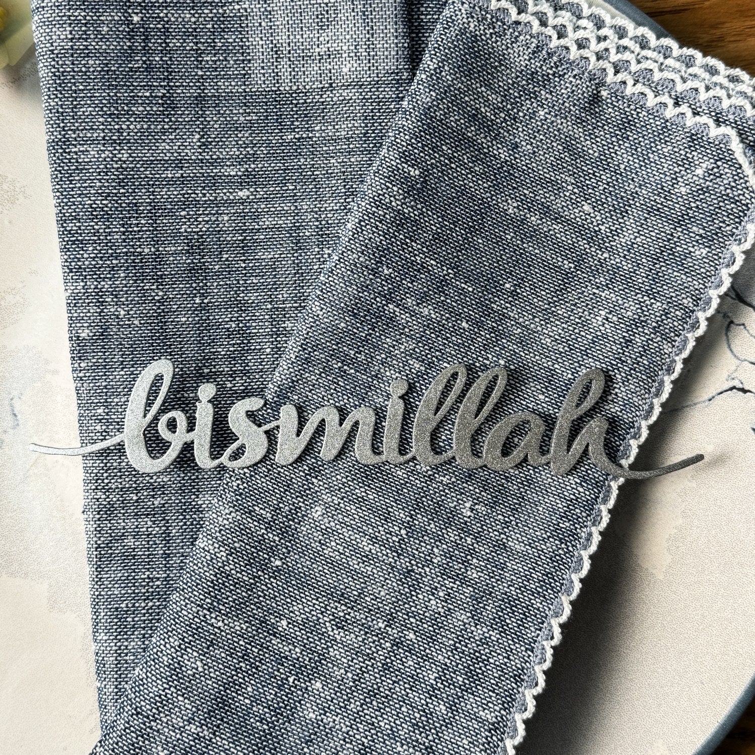 islamic-table-setting-decor-silver-bismillah-napkin-ornament-eid-dinner-enhancement-islamicwallartstore