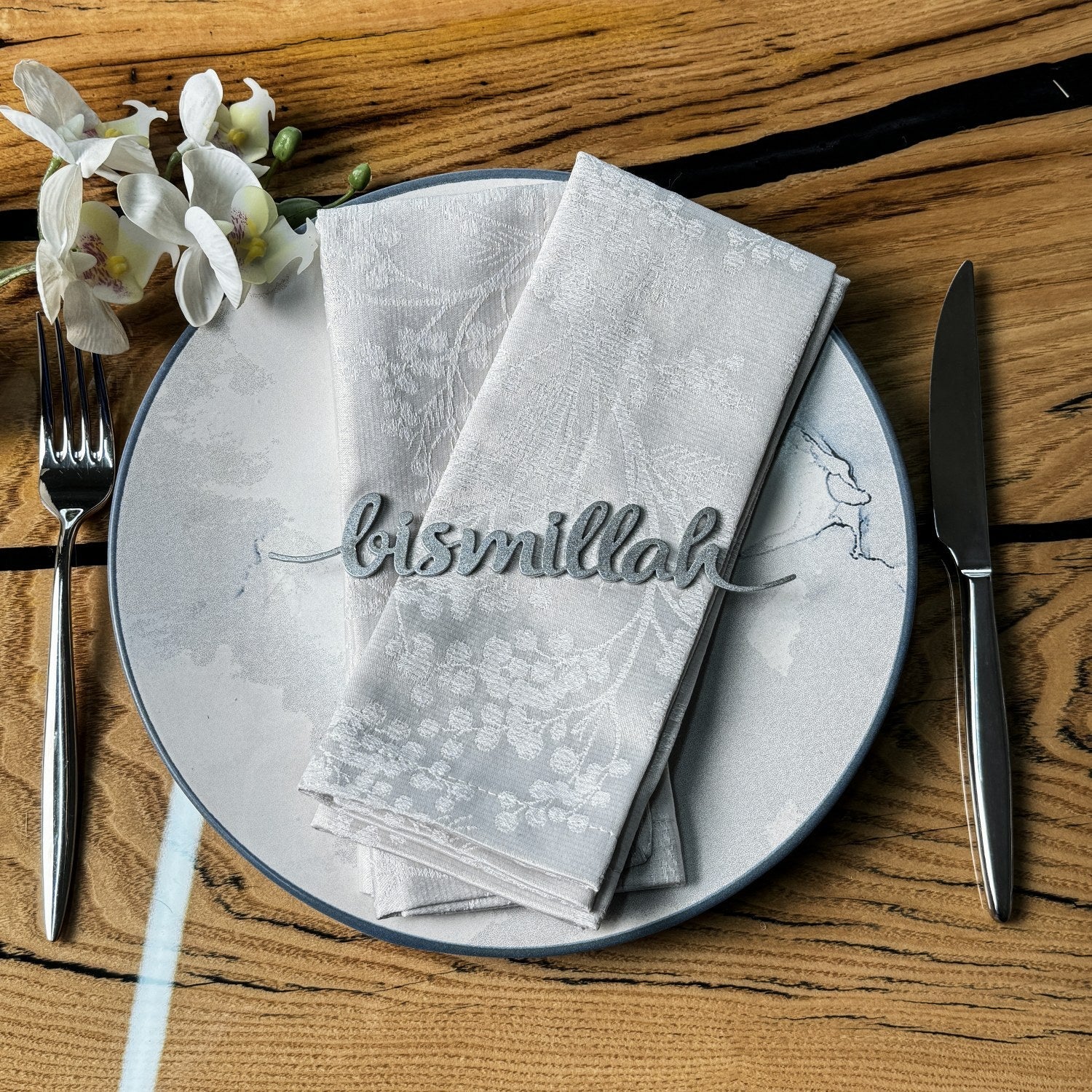 muslim-dinner-table-decor-silver-colored-bismillah-ornament-special-occasion-islamicwallartstore