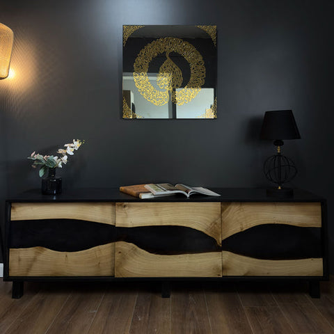 Ayatul Kursi Diwani Khatt Tempered Glass Islamıc Wall Art Decor