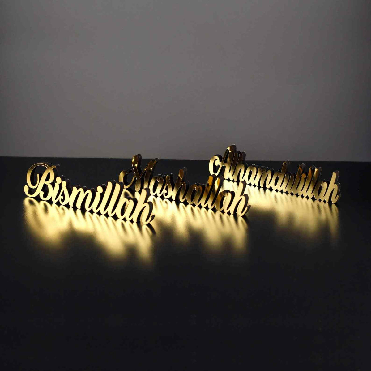Bismillah, Alhamdulillah, MashAllah Tabletop Decors - Islamic Wall Art Store