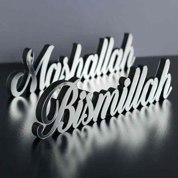 Bismillah, Alhamdulillah, MashAllah Tabletop Decors - Islamic Wall Art Store