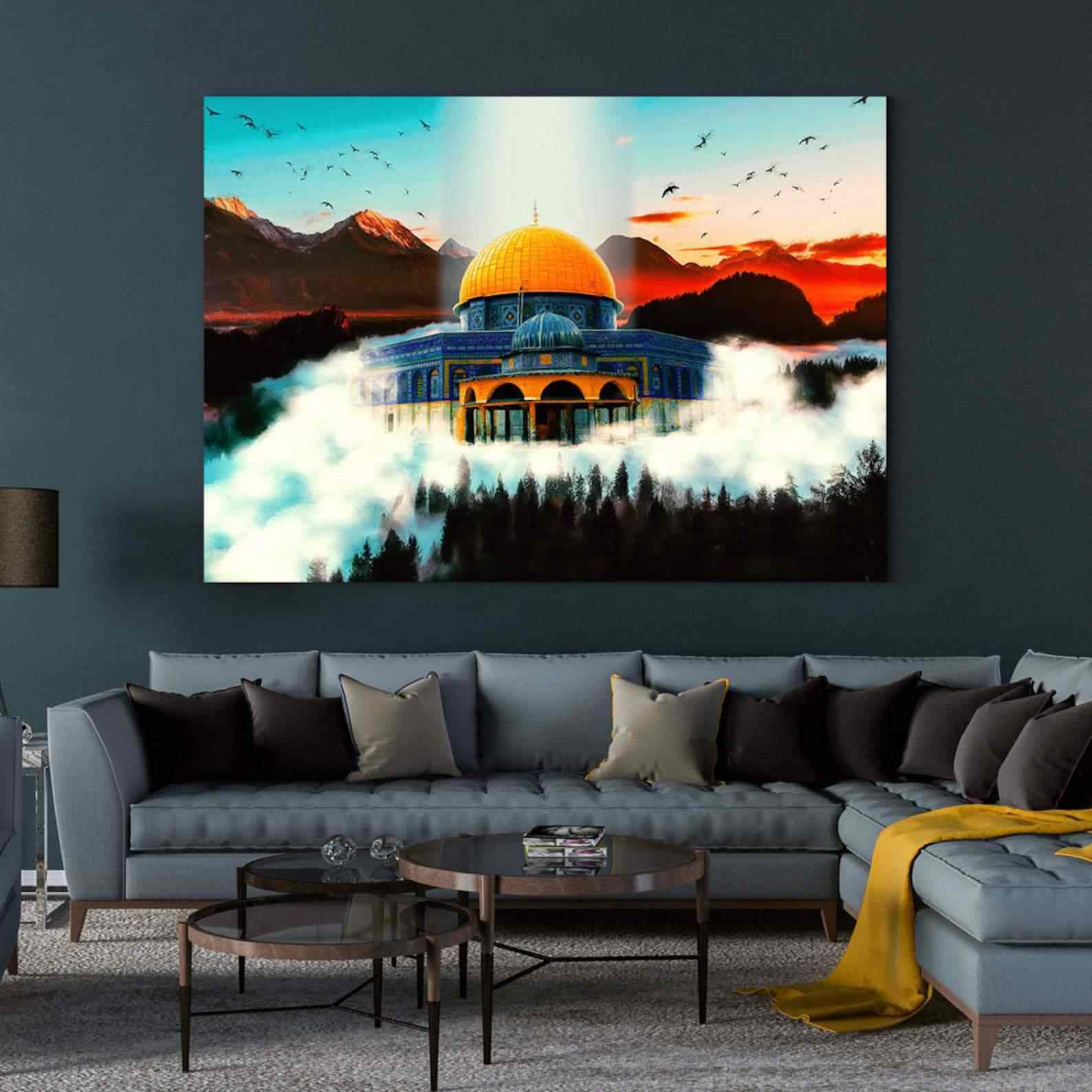Masjid Al Aqsa Decorative v6 Oil Paint Reproduction Canvas Print Islamic Wall Art - Islamic Wall Art Store