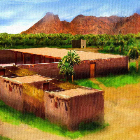 Masjid An Nabawi v3 Oil Painting Reproduction Canvas Print Islamic Wall Art - Islamic Wall Art Store