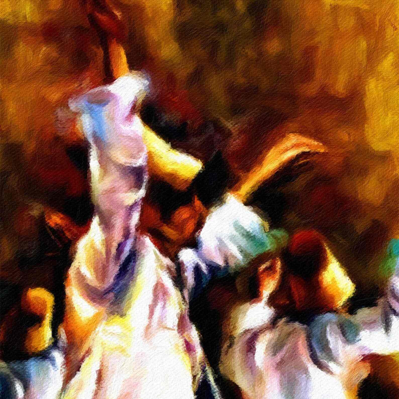 Whirling Dervish v6 Oil Paint Reproduction Canvas Print Islamic Wall Art - Islamic Wall Art Store